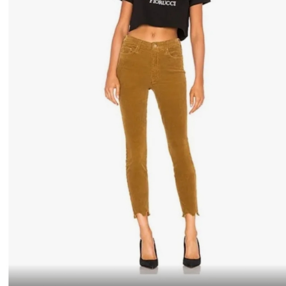 Mother High Waited Looker Ankle Chew Okra Pants